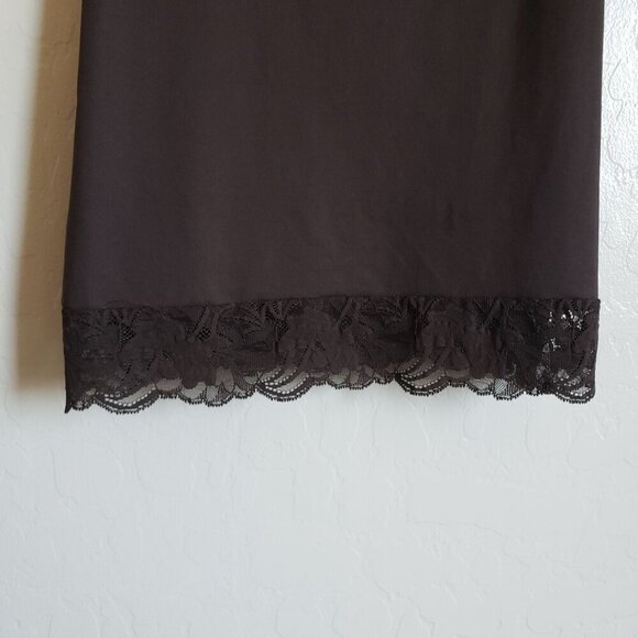 Luciano Dante Y2K Lace Trim Camisole Tank Top Brown Size Women's XL USA Stretchy - Picture 4 of 8